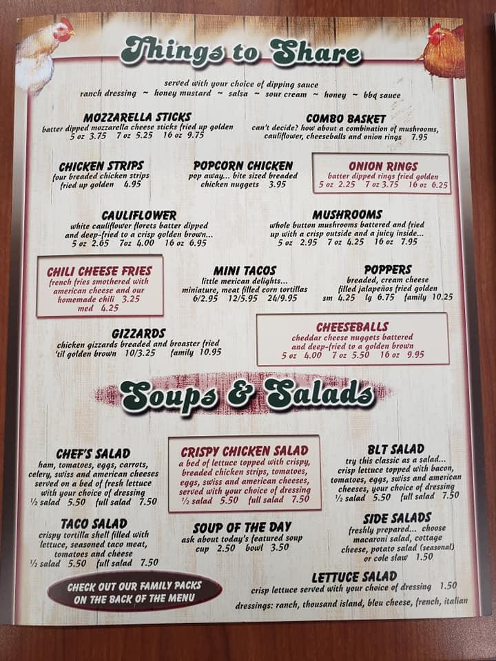 Menu at Dairy Dandy DriveIn restaurant, Sheldon
