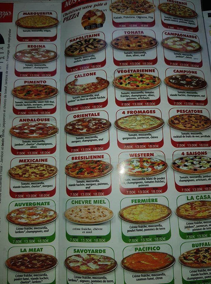 Menu At La Casa Della Pizza Pizzeria Boulogne Sur Mer 86rue Faidherbe