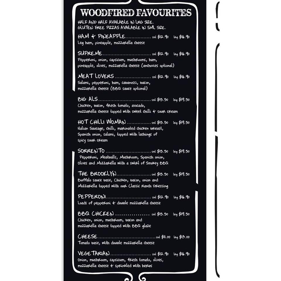 Menu at Emerald Beach Pizza & Pasta restaurant, Emerald Beach