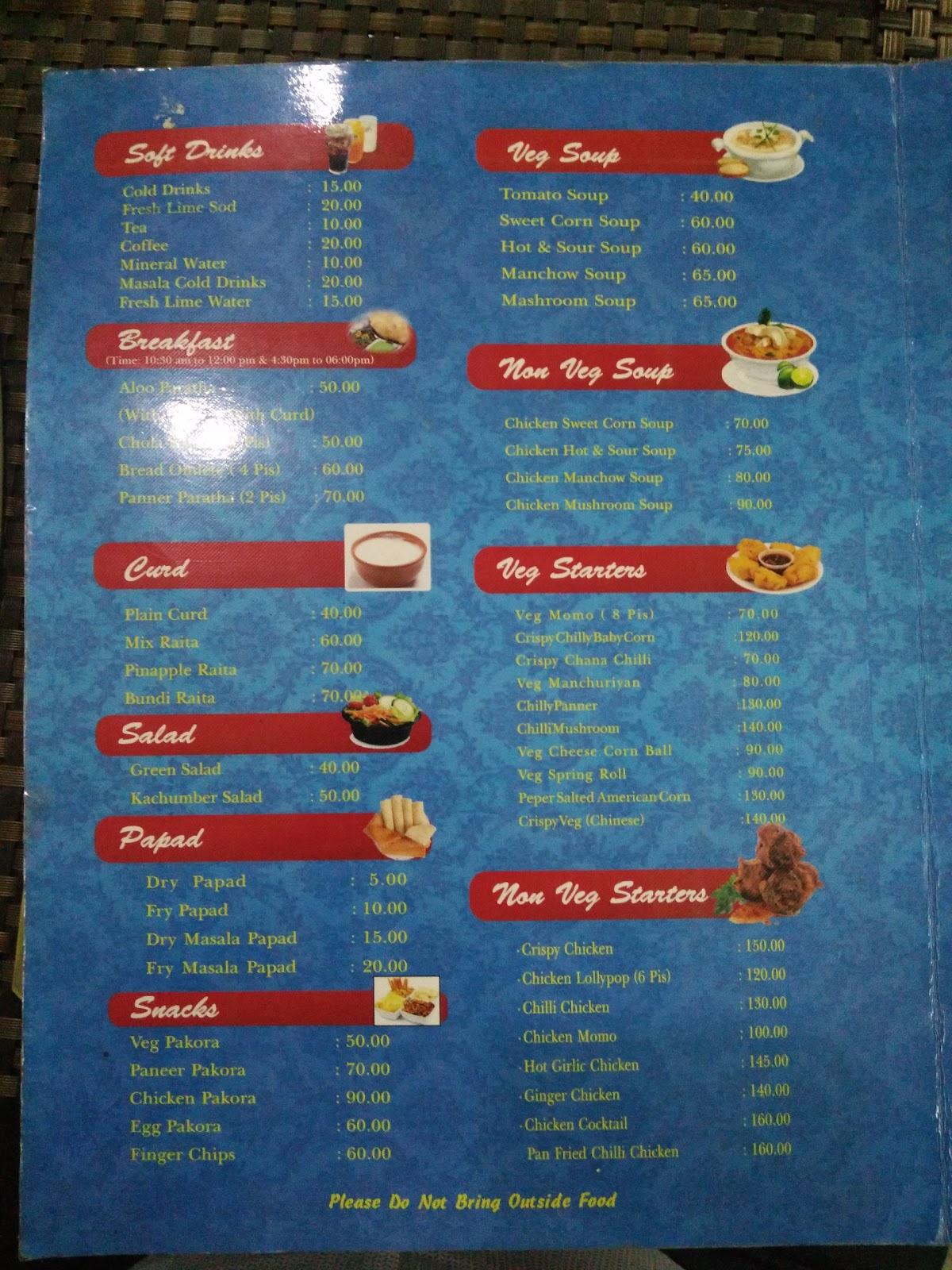 Menu At Sunshine Restaurant Saraikela menu-at-sunshine-restaurant-saraikela