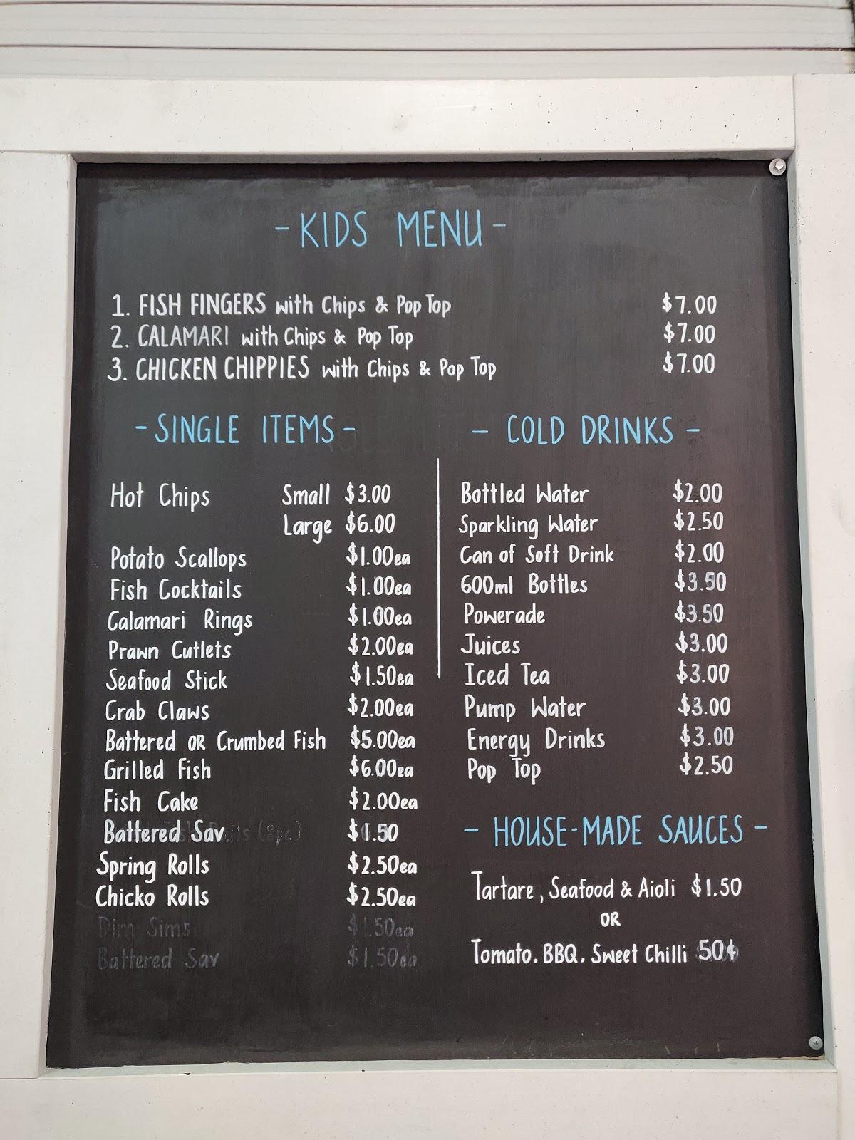 Carta del restaurante Fish and chips van, Haymarket