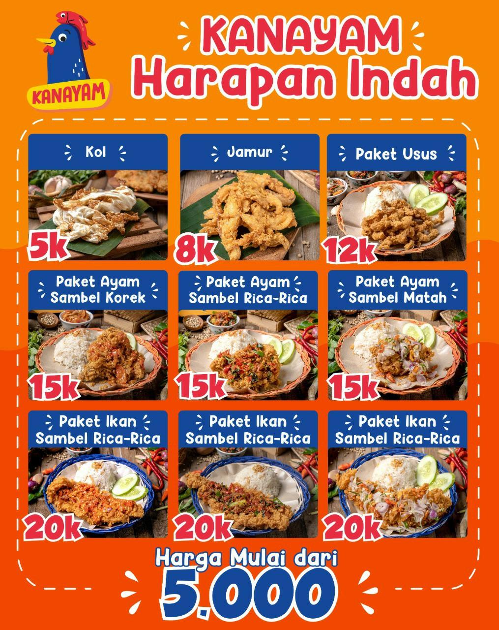 Menu at KanAyam Harapan Indah Bekasi restaurant, Bekasi Regency