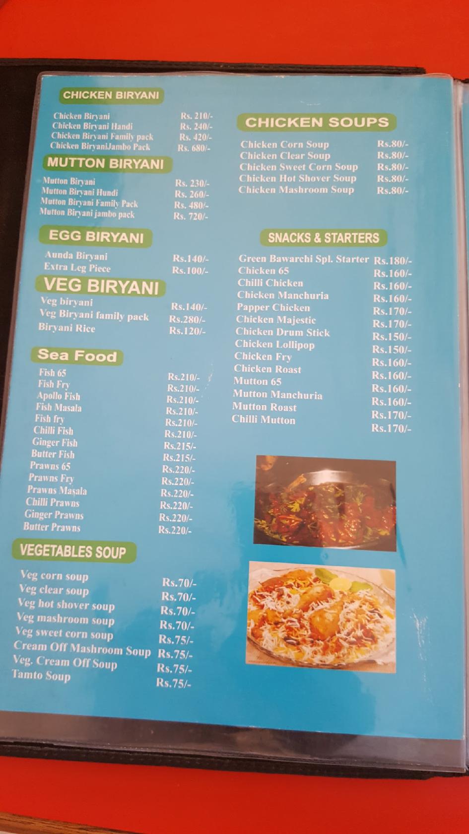 Menu at New Shalimar Hotel Kondamadugu mettu, India