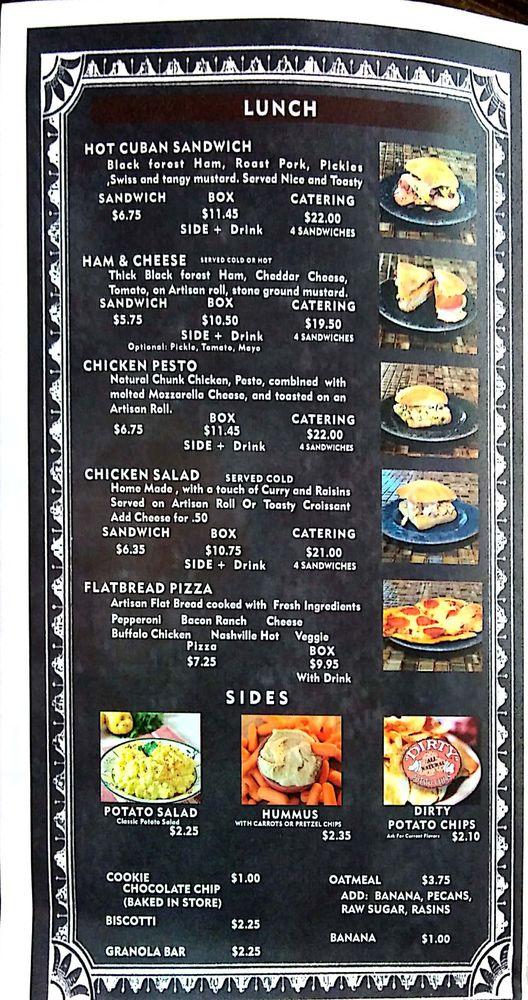 Menu at Ugly Mug Coffee Cafe and Roastery, Nashville