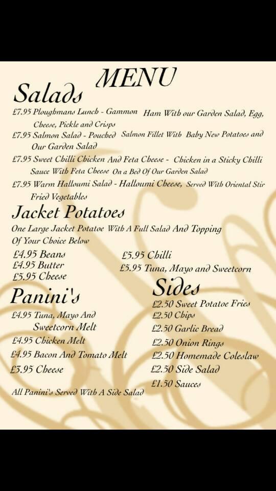 Menu at The Three Stirrups pub & bar, Brewood