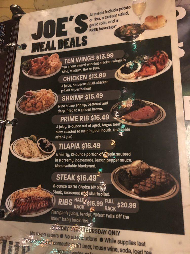 Menu at Flanigan's Seafood Bar and Grill, Pompano Beach