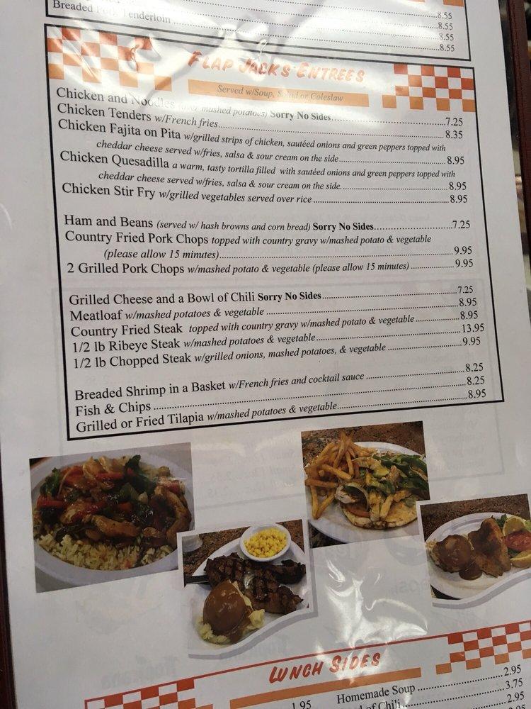Menu at Flap Jacks Pancake House restaurant, Lebanon
