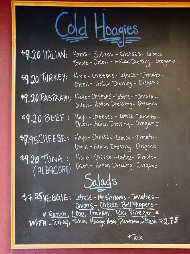 Carta del restaurante Santa Paula Steak And Hoagie, Santa Paula