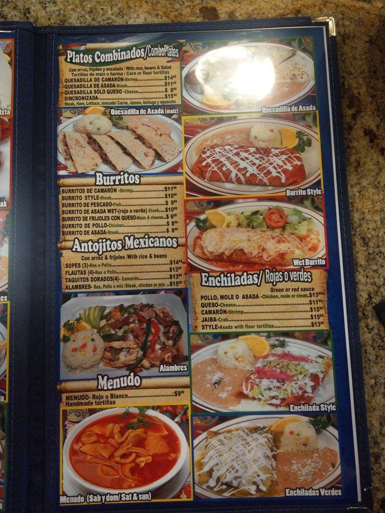 Menu at La Mojarra Loca Grill pub & bar, Las Vegas, S Maryland Pkwy