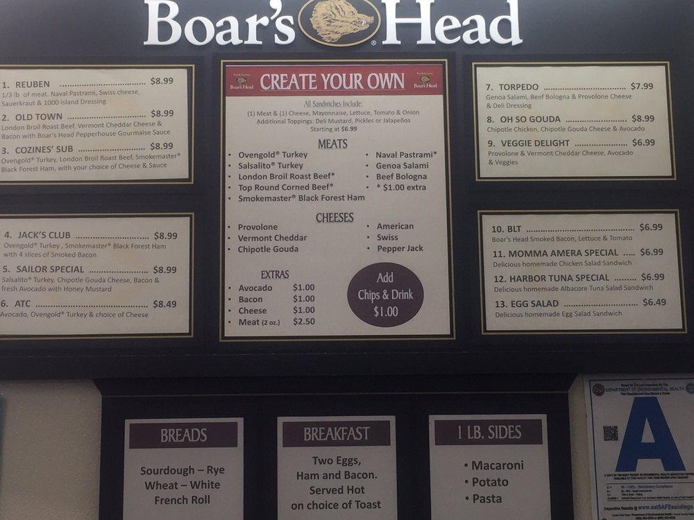 Menu at Cozines Liquor and Deli, National City