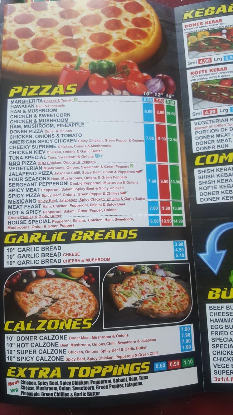 Menu at Holywell Kebab & Burger House fast food, Holywell