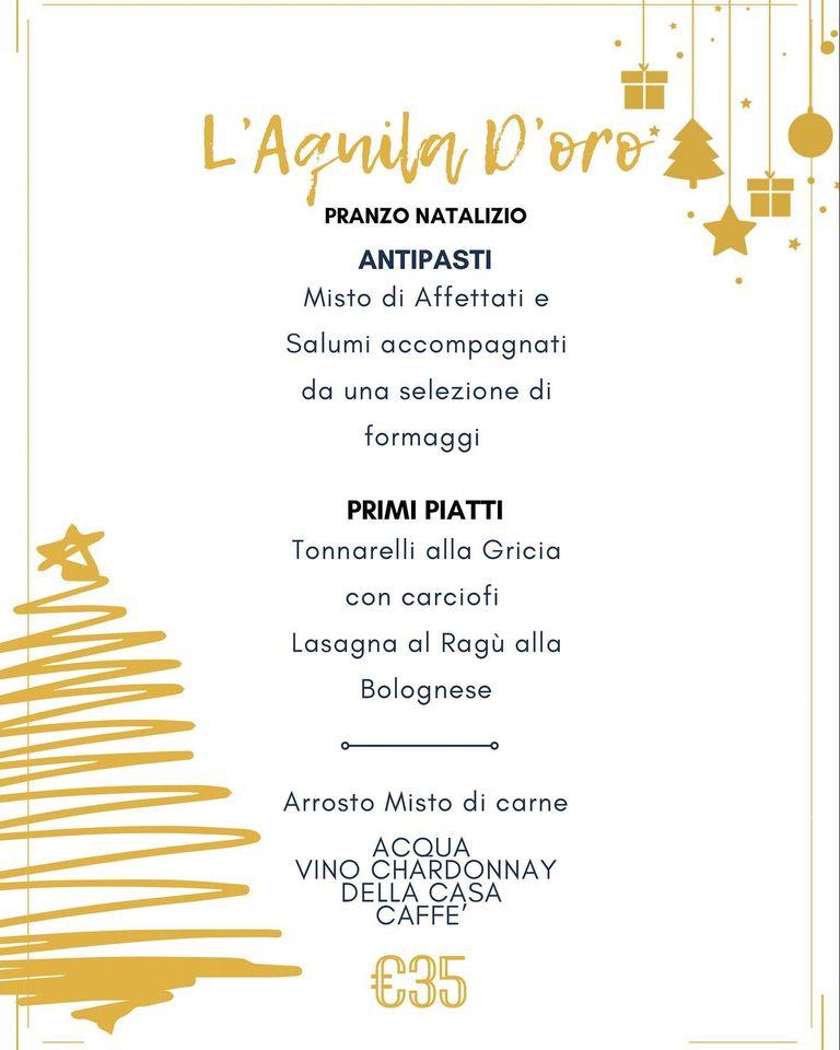 Menu di L’Aquila D’oro Rome 