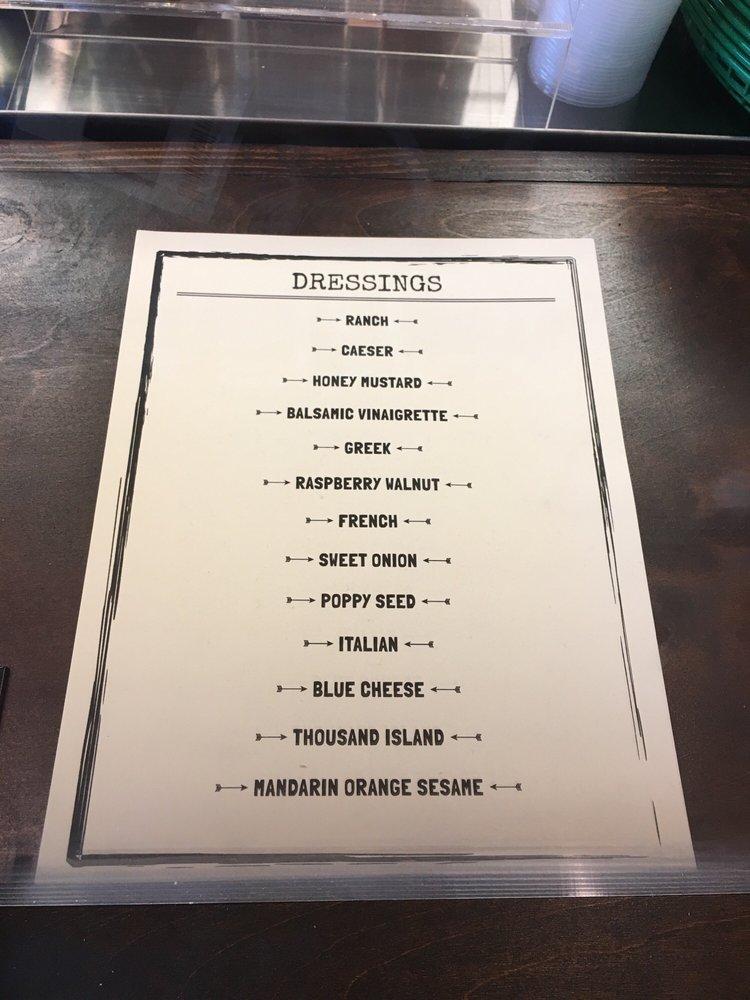 Menu at Lettuce restaurant, Shelby charter Township
