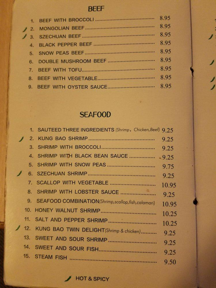 Menu at Asian Dragon Chinese restaurant, Lakeport