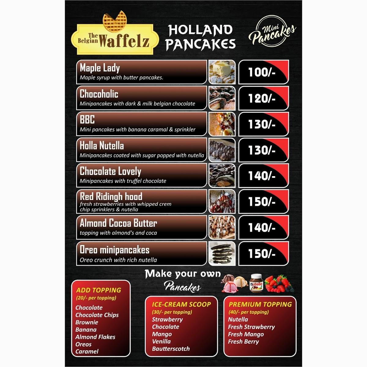Menu at The Belgian Waffle Co, Raipur, Shop No 4