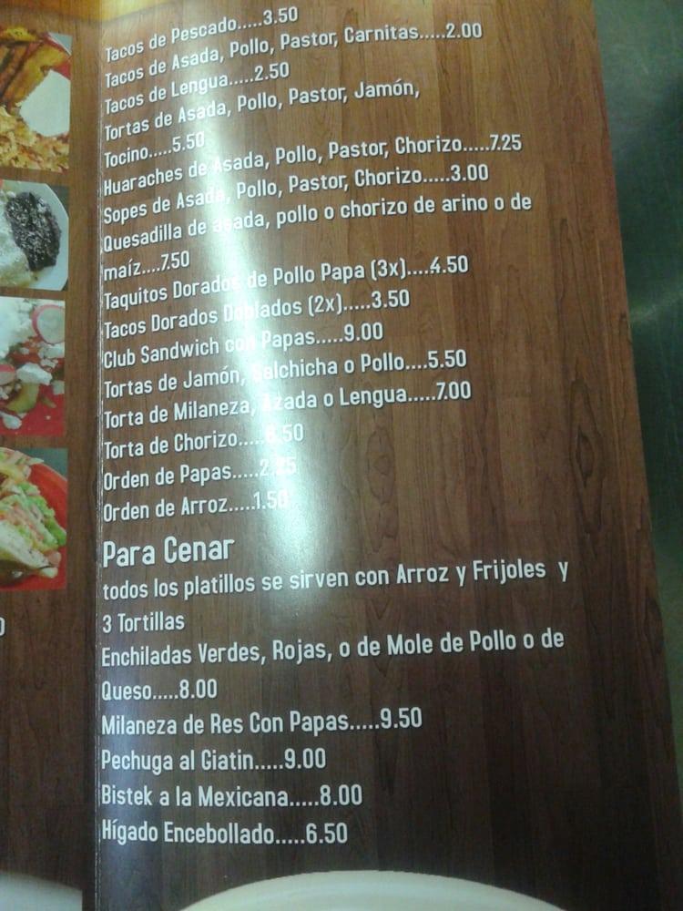 Menu at Pupusas Y Mas restaurant, Covina