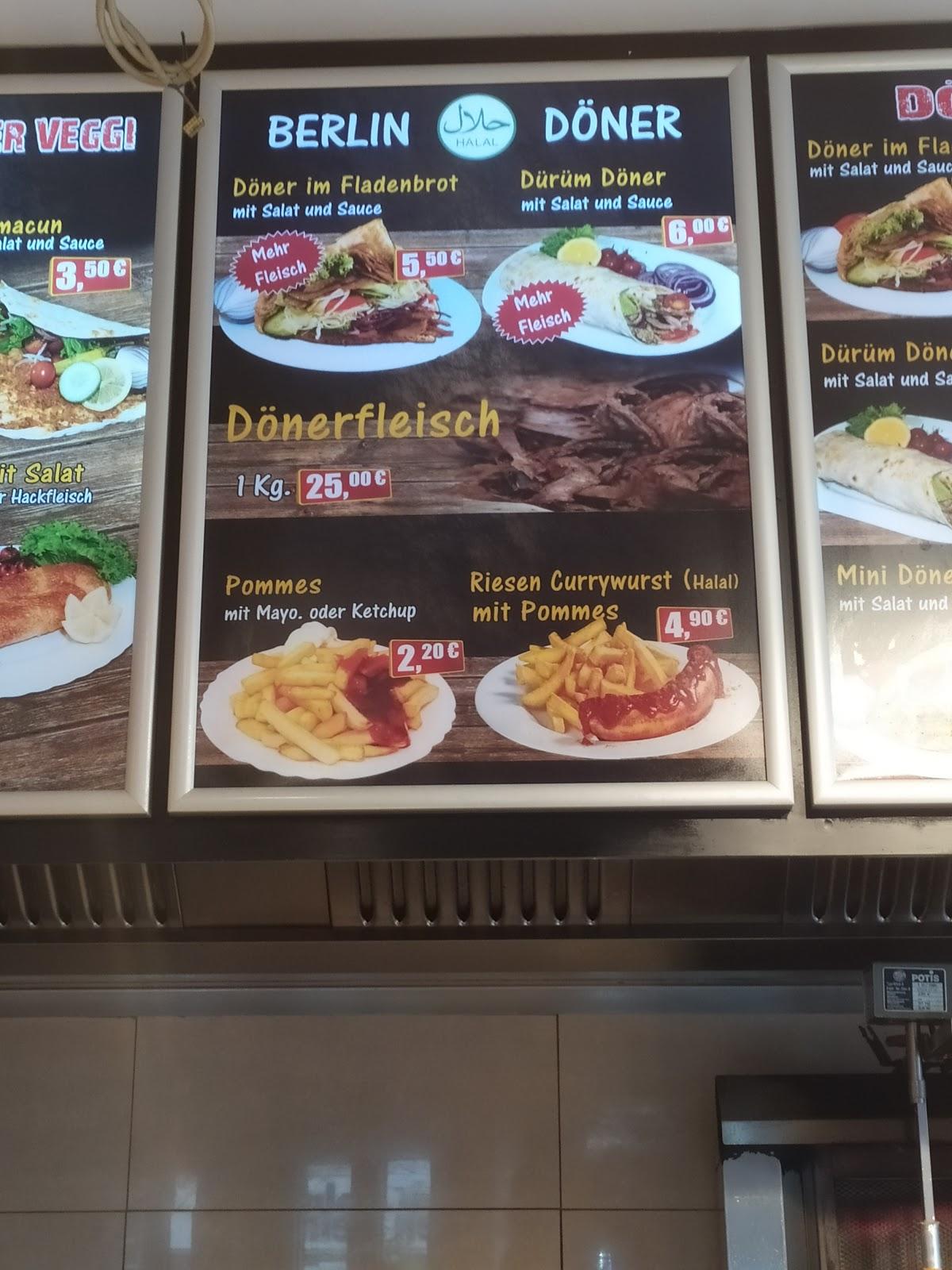Speisekarte von BERLIN DÖNER KIOSK restaurant, Hamburg