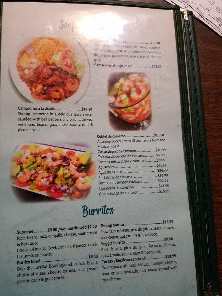 Menu at Ensenada Cuisine Restaurant, Benicia