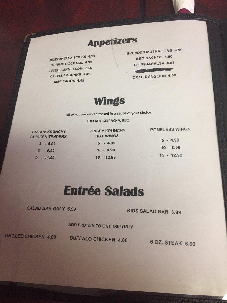 Menu at Trackside Bar & Grill, Mount Vernon