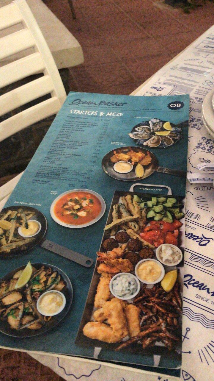 Menu at Ocean Basket Agia Napa, Ayia Napa, 15