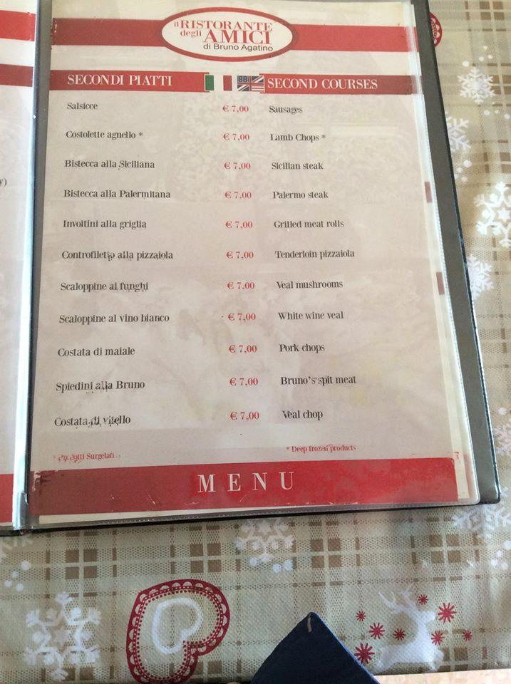 Menu At Ristorante Degli Amici Motta Sant Anastasia Bivio