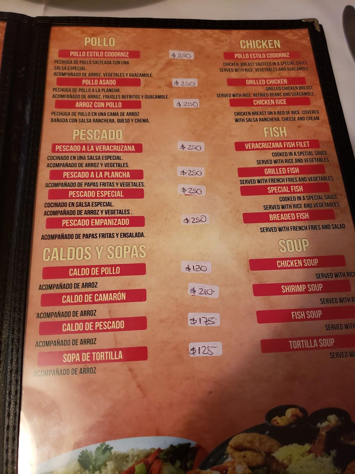 Menu at La Curva Restaurant & Sport Bar, Puerto Peñasco