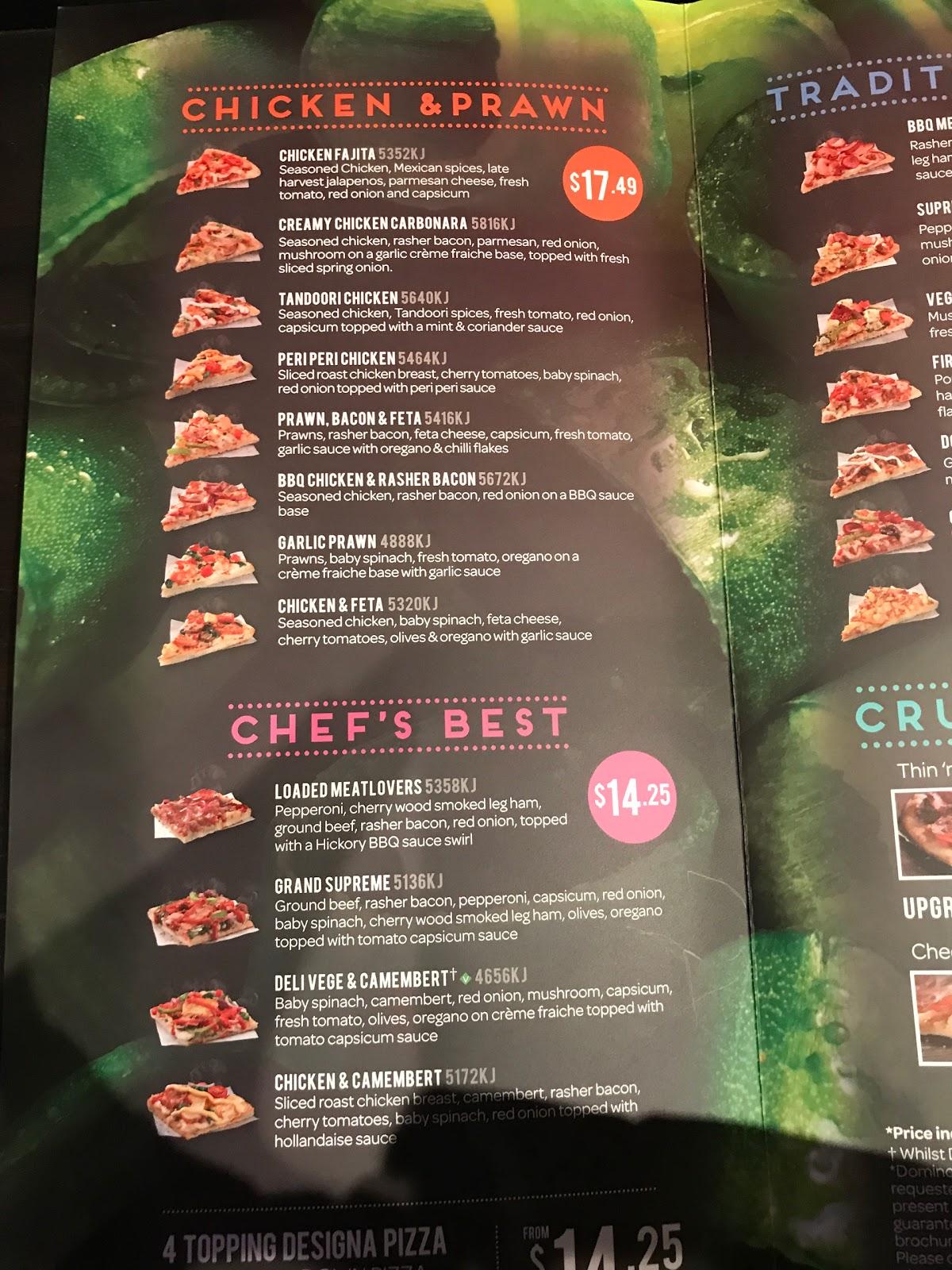 Menu at Domino’s Pizza Narrabri pizzeria, Narrabri