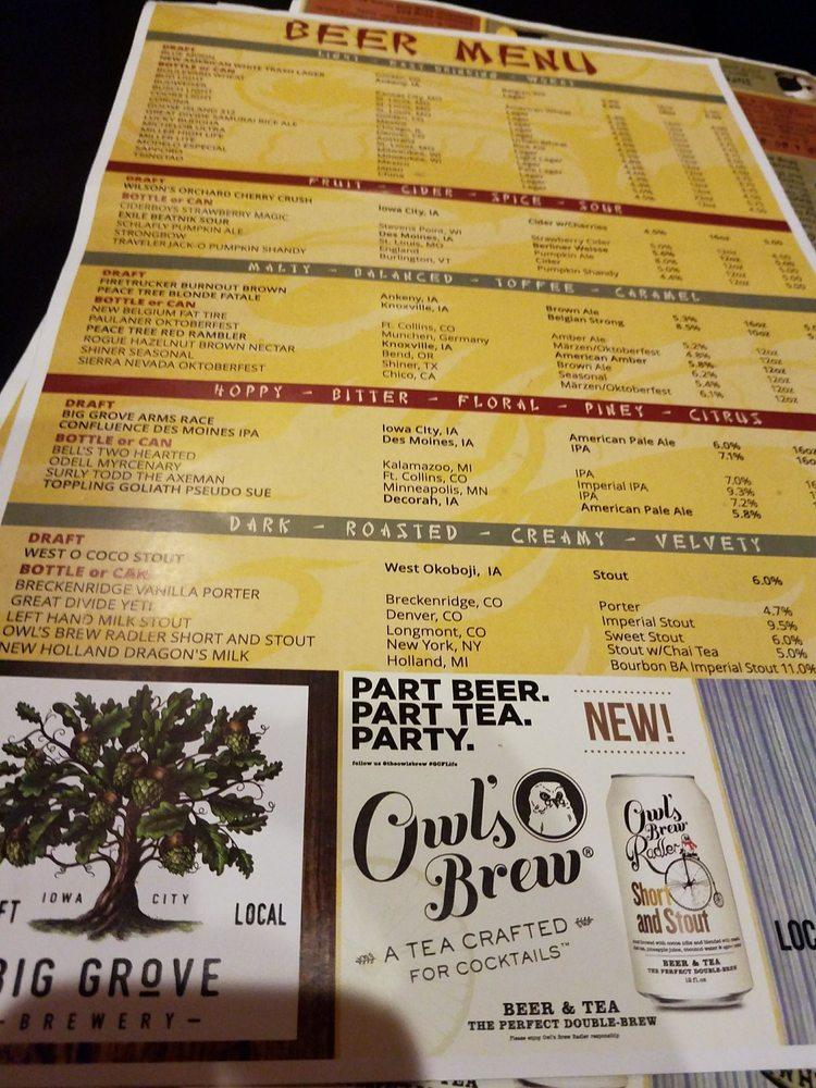 Menu at Fong's Pizza pub & bar, Des Moines, 223 4th St