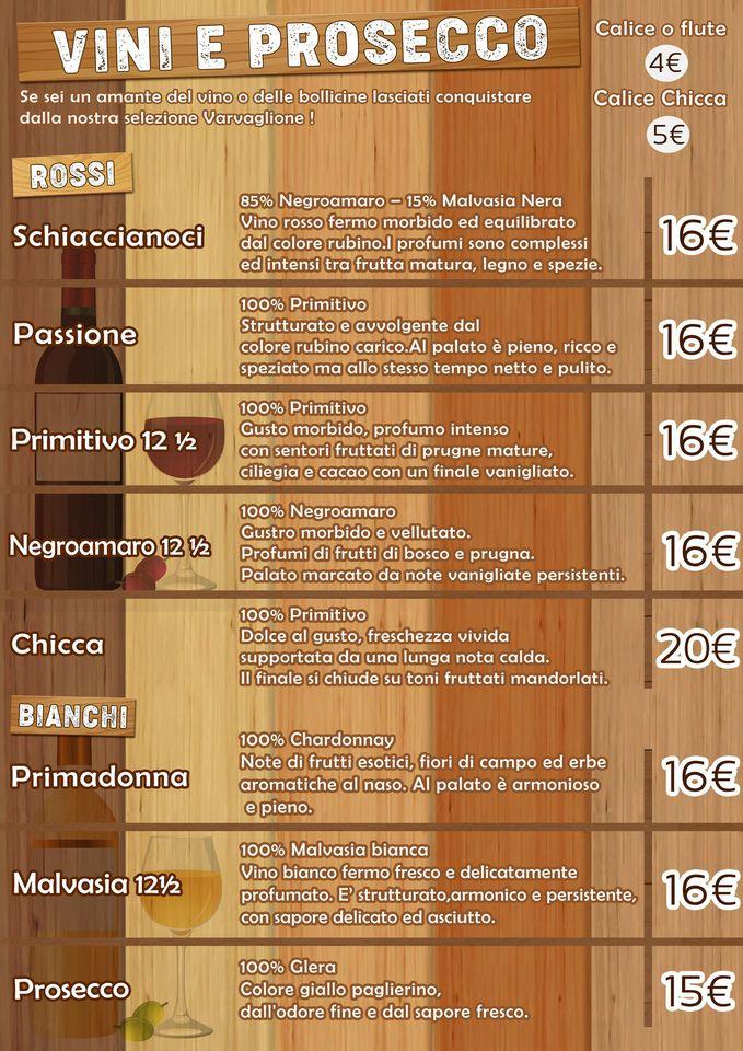 Menu di Caracas one and only 