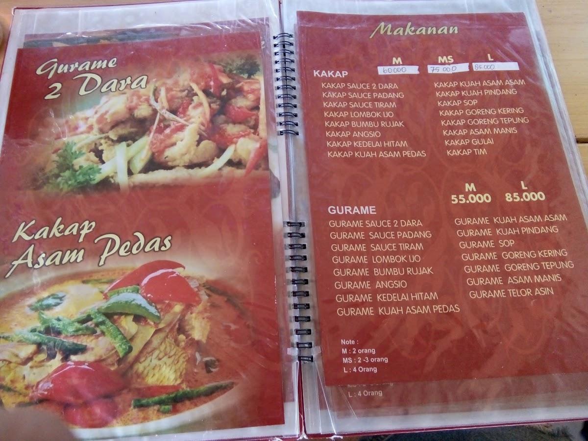 Menu At Dua Dara Resto Restaurant Tegal Jl Abdul Syukur