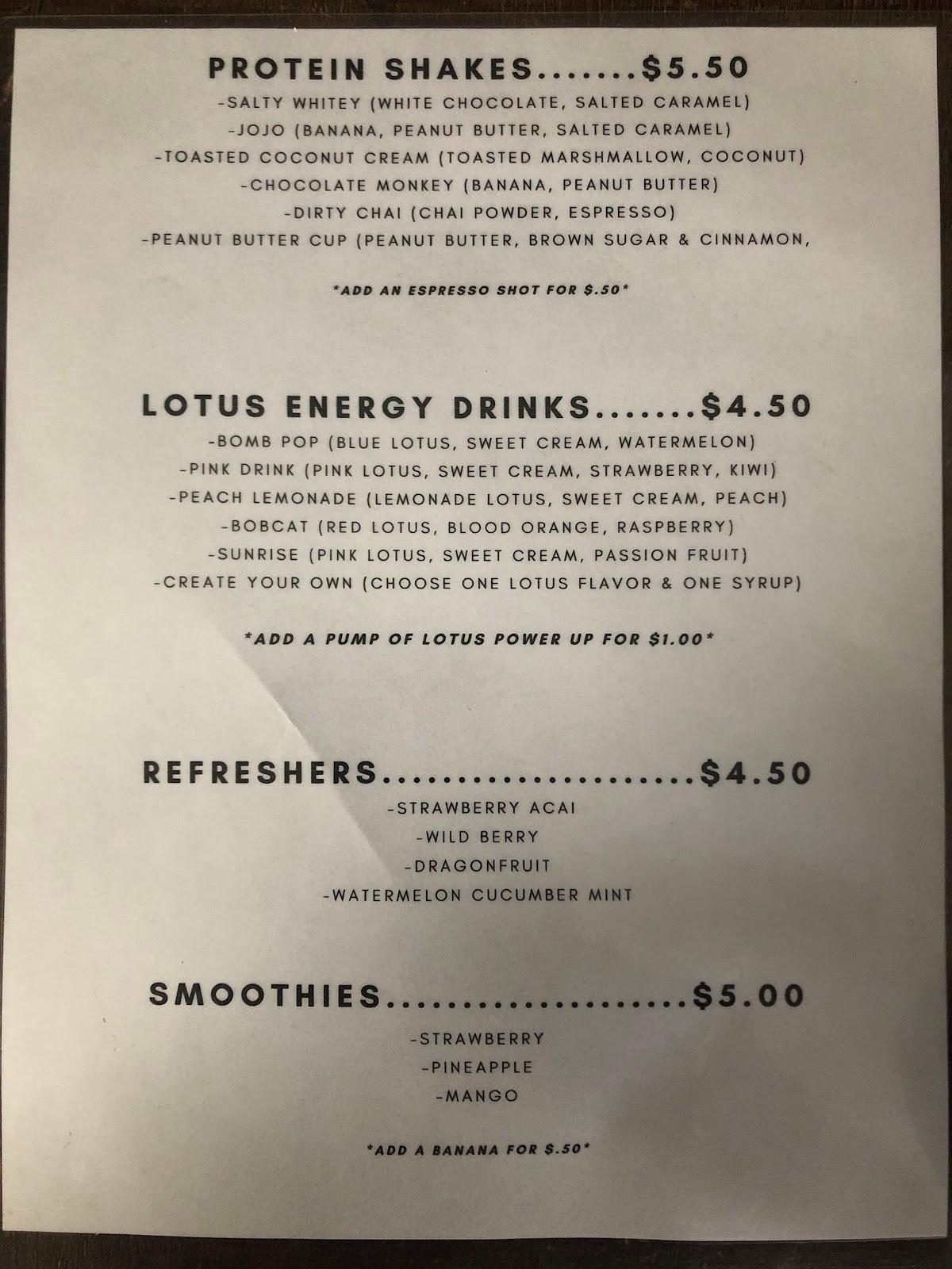 Menu at Locals Bar & Coffee, Epworth