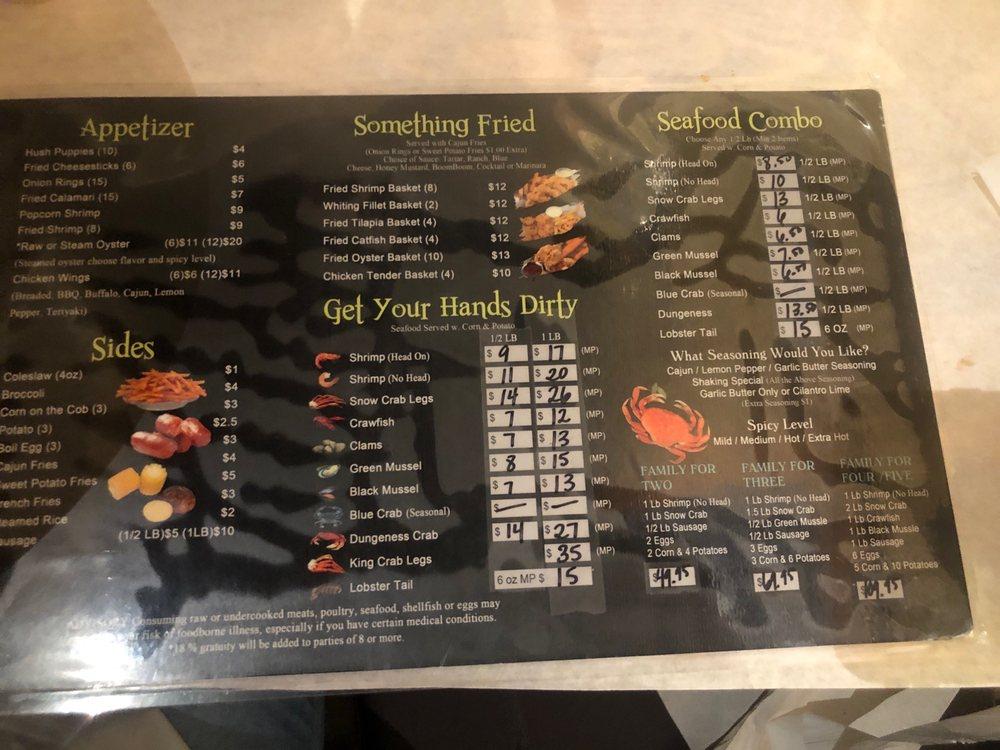 Menu At Yami Crab Seafood Bar Mcdonough