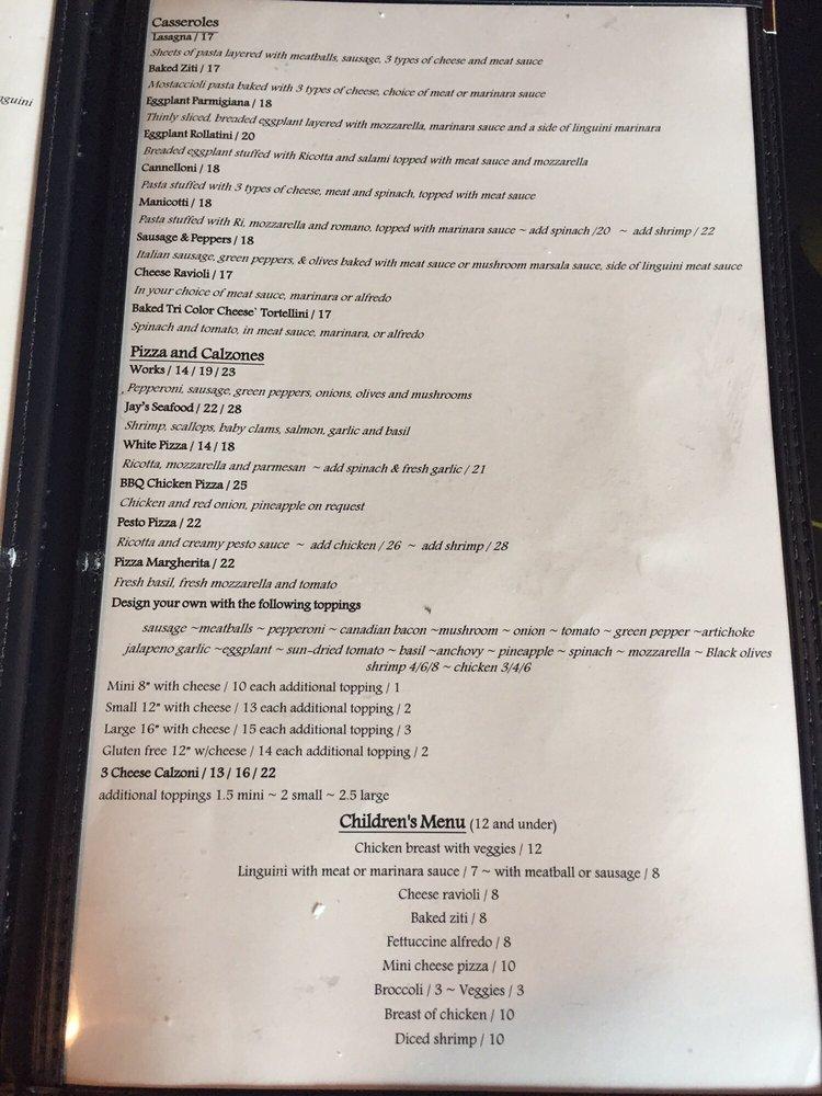Menu at Jay's Gourmet Seafood & Pizza pizzeria, Carlsbad, Carlsbad Blvd
