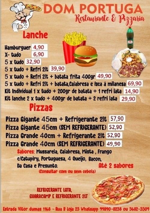Dom Portuga cardápio