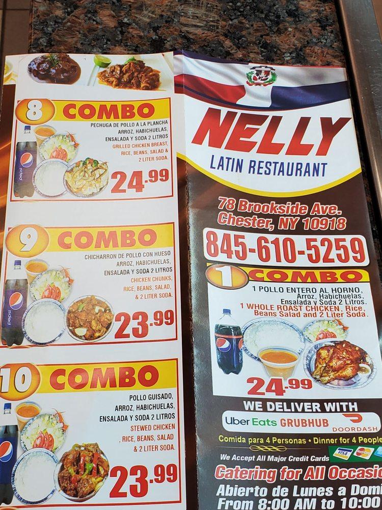 Menu at Nelly Latin Restaurant, Chester
