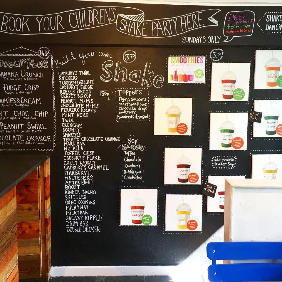 Menu at Tickittyshake fast food, Chipping Norton
