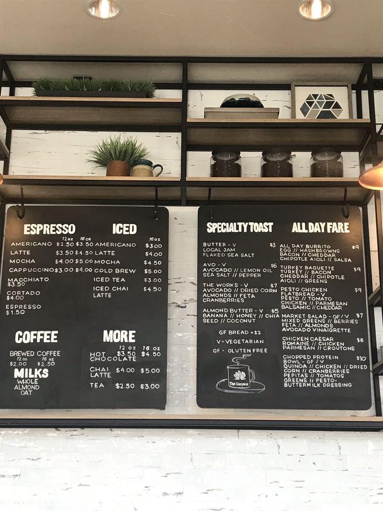 Menu at The Exchange Coffee House, Castle Pines