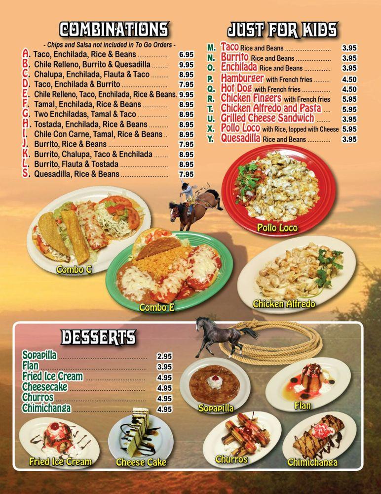 Menu at El Rodeo Mexican Restaurant Robertsdale, Robertsdale