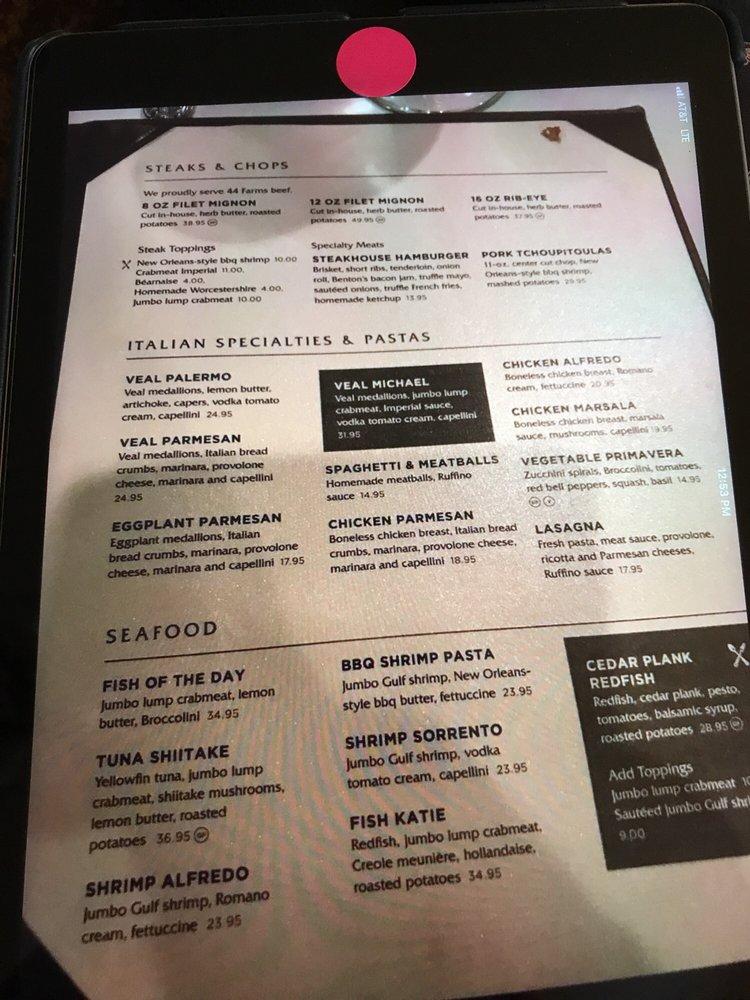 Menu at Ruffino's Italian Restaurant, Baton Rouge, Highland Rd