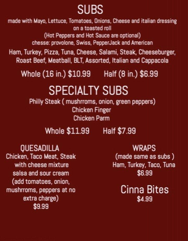 Menu at Pizza King pizzeria, Wellsville, 35 N Main St Suite 1