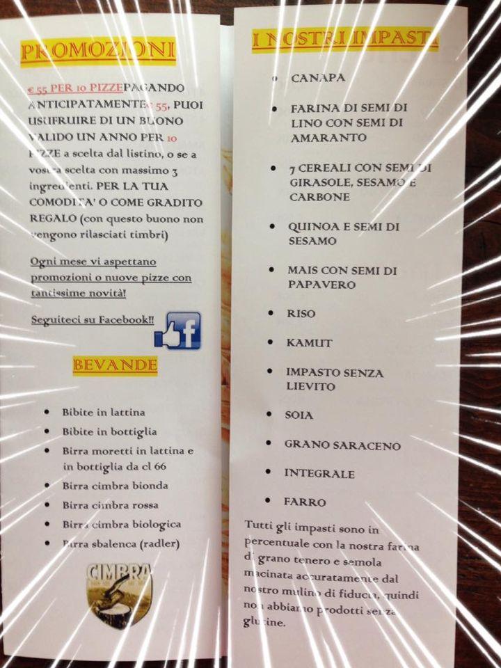 Menu di Pizza all'Angolo 