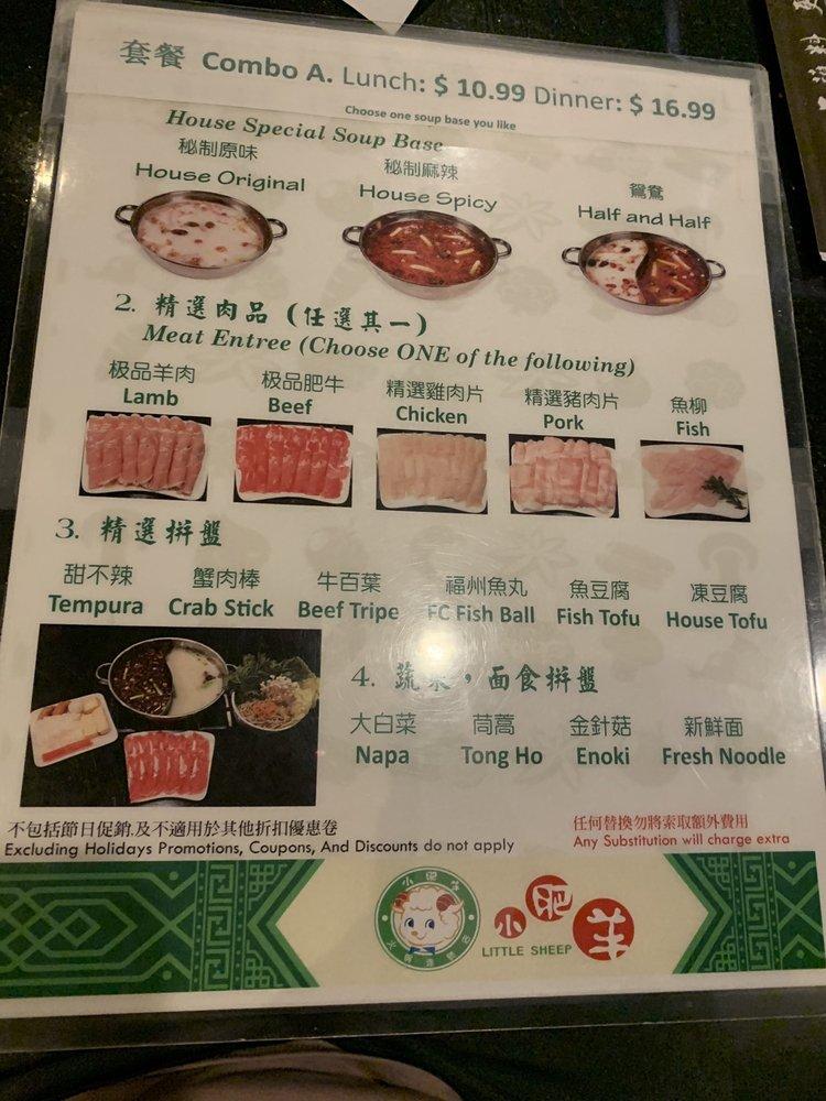 Menu at Happy Lamb Hot Pot, Grand Prairie restaurant, Grand Prairie