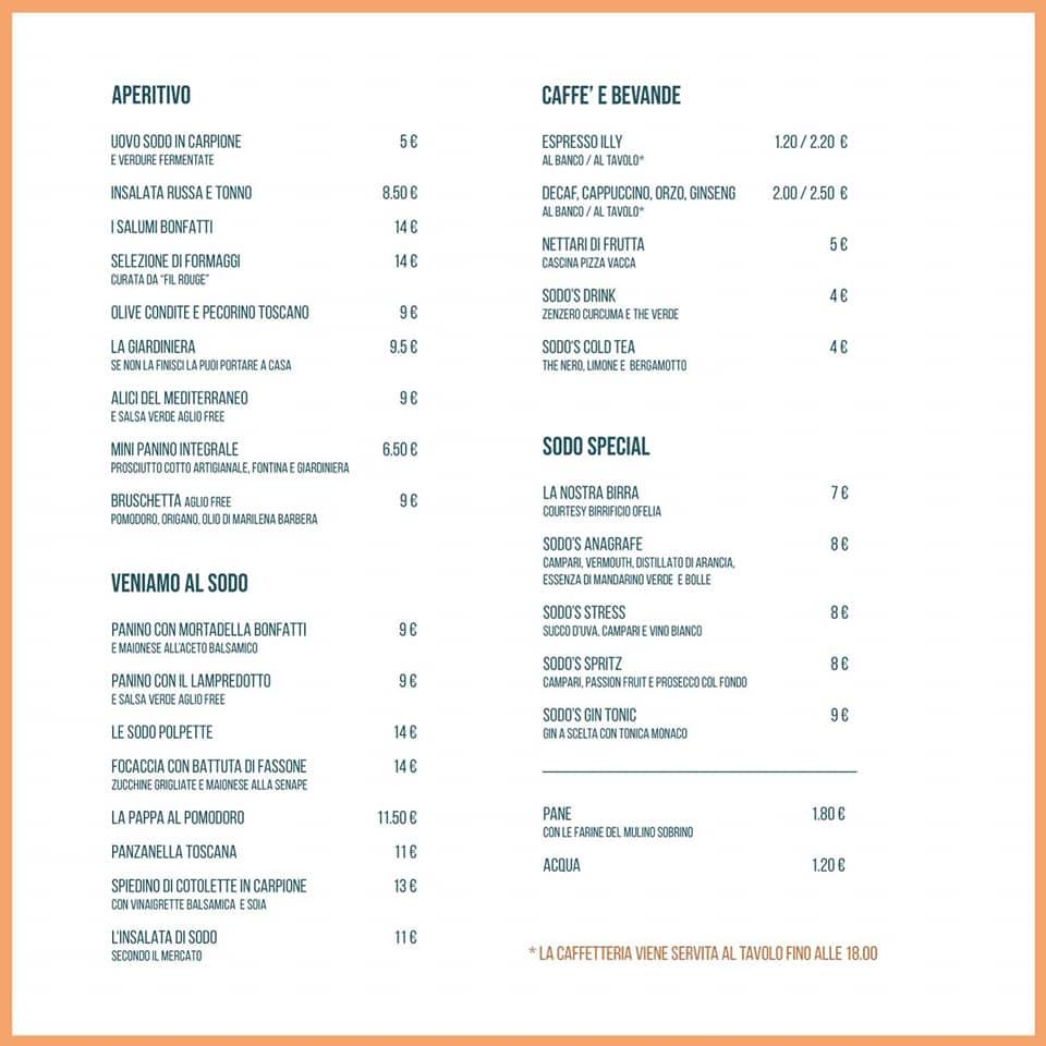 Menu di Sodo 
