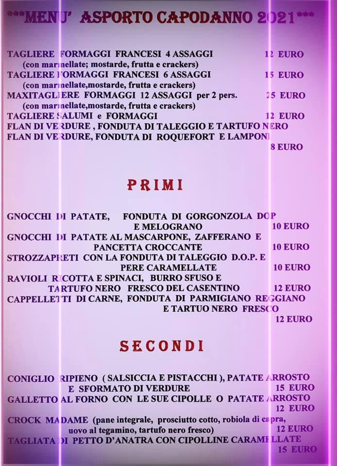 Menu da Formaggeria Biancolatte Ristorante Arezzo