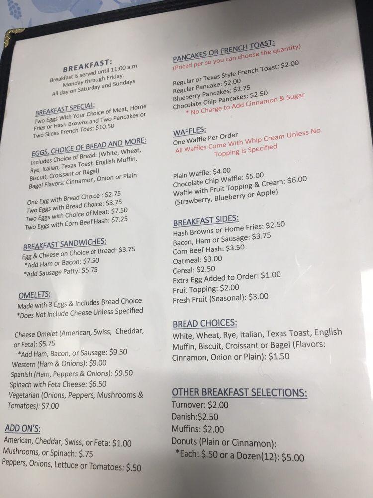 Menu at Uptown Diner restaurant, Ovid, Main St