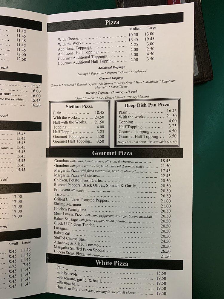 Menu at Margarita Pizzeria & Restaurant, North Brunswick Township
