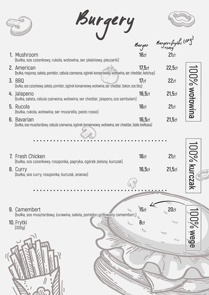 Menu at Sapore restaurant, Opole
