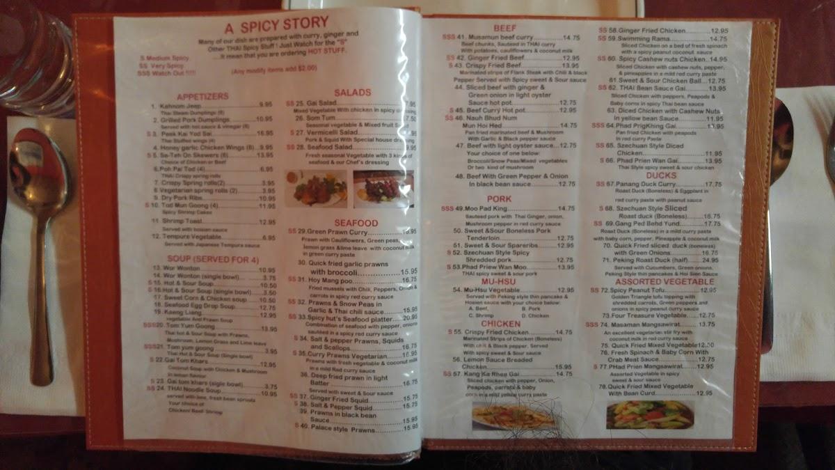 Menu At Spicy Hut Restaurant Calgary