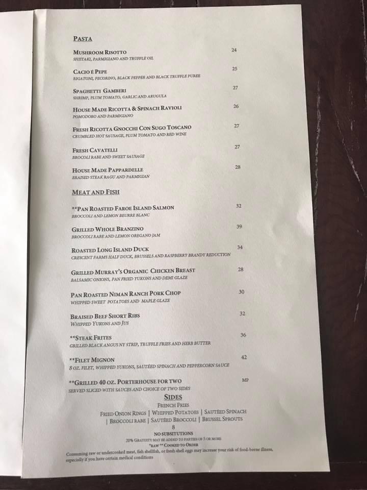 Menu at The Patio pub & bar, Westhampton Beach