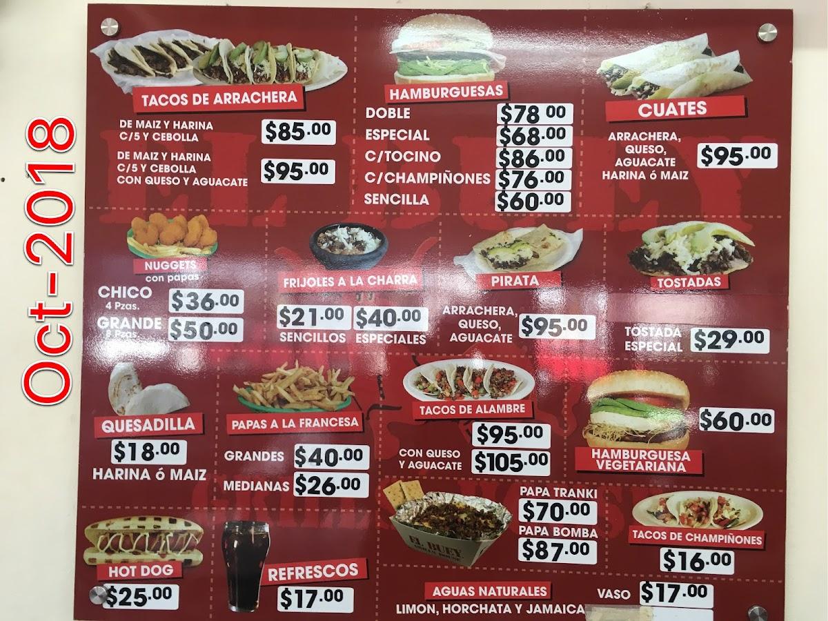 Carta del restaurante Tacos El Buey, Monterrey, Av Fundidora 600
